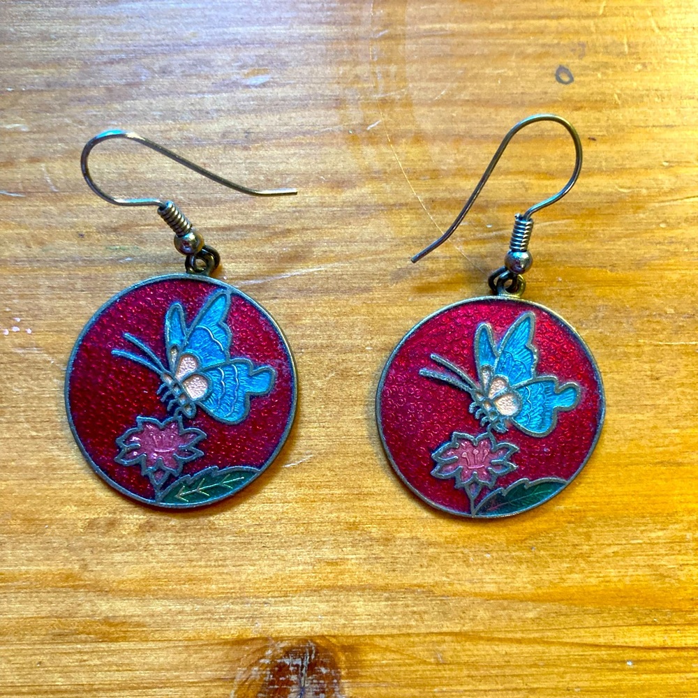Vintage Butterfly Earrings